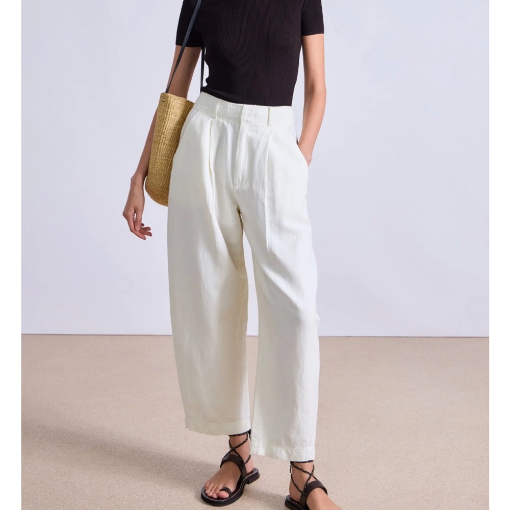 Apiece Apart Bari Crop Trouser 6 Cream - Picture 4 of 4